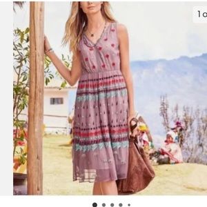 Sundance embroidered Thulle overlay summer dress